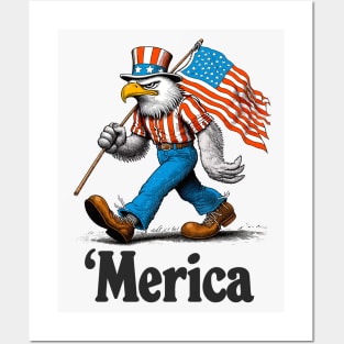 'Merica - USA Freedom Eagle Posters and Art